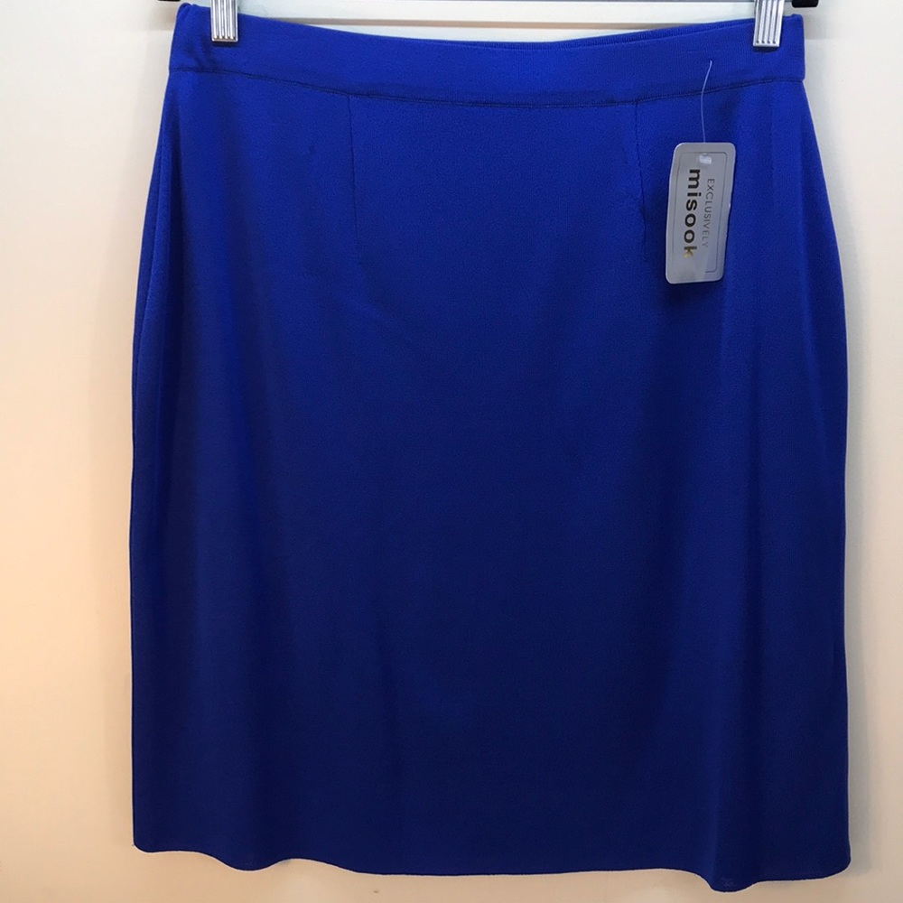 Misook Royal Blue A-Line Skirt